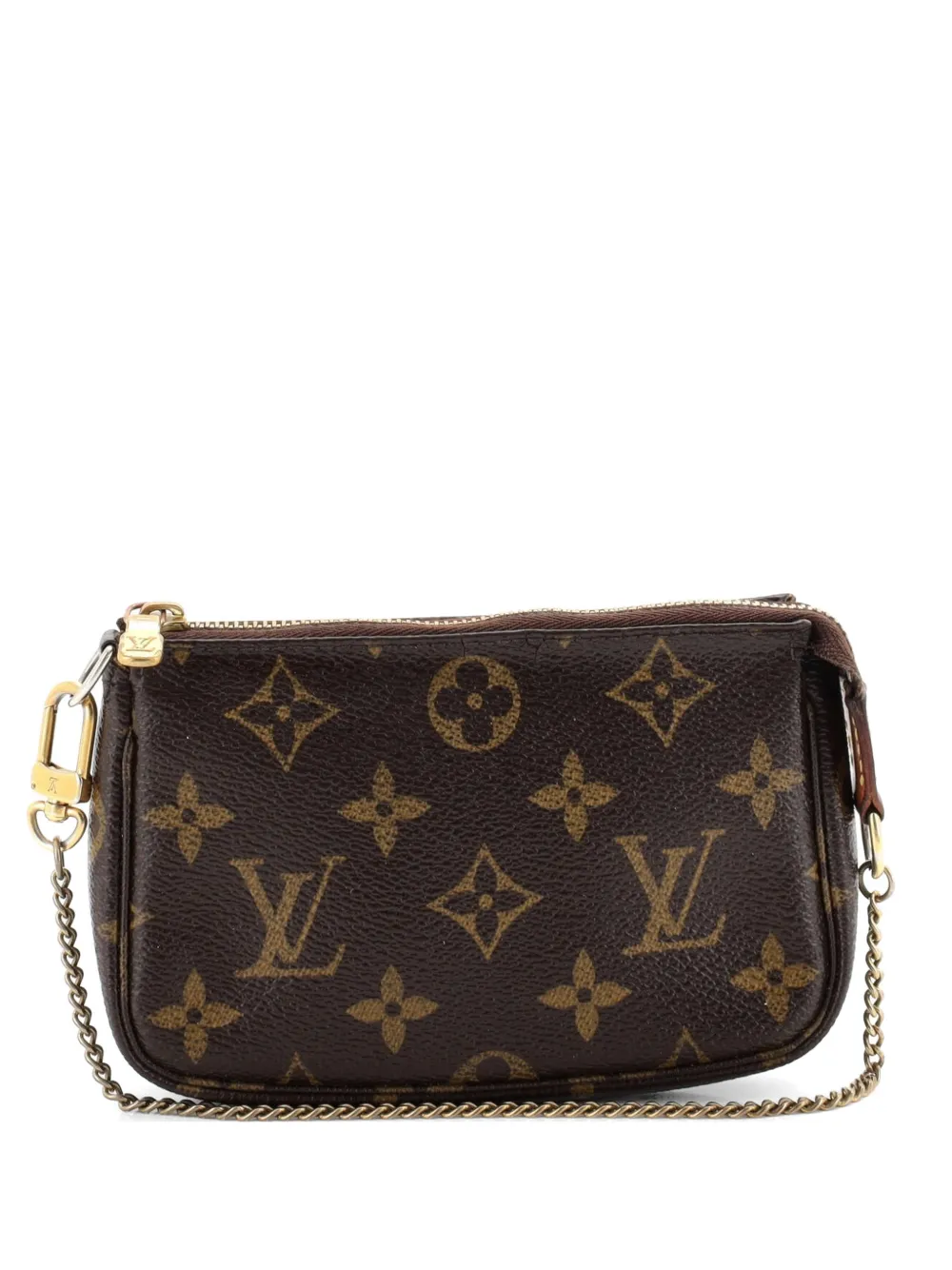 Louis Vuitton Pre-Owned Clutch Pochette Accessoires mini in tela con monogramma - Marrone