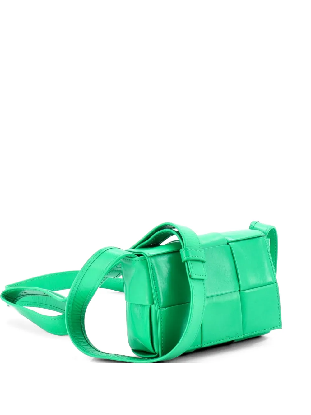 Bottega Veneta Pre-Owned Borsa a tracolla Candy Cassette in pelle con motivo Maxi Intrecciato - Verde
