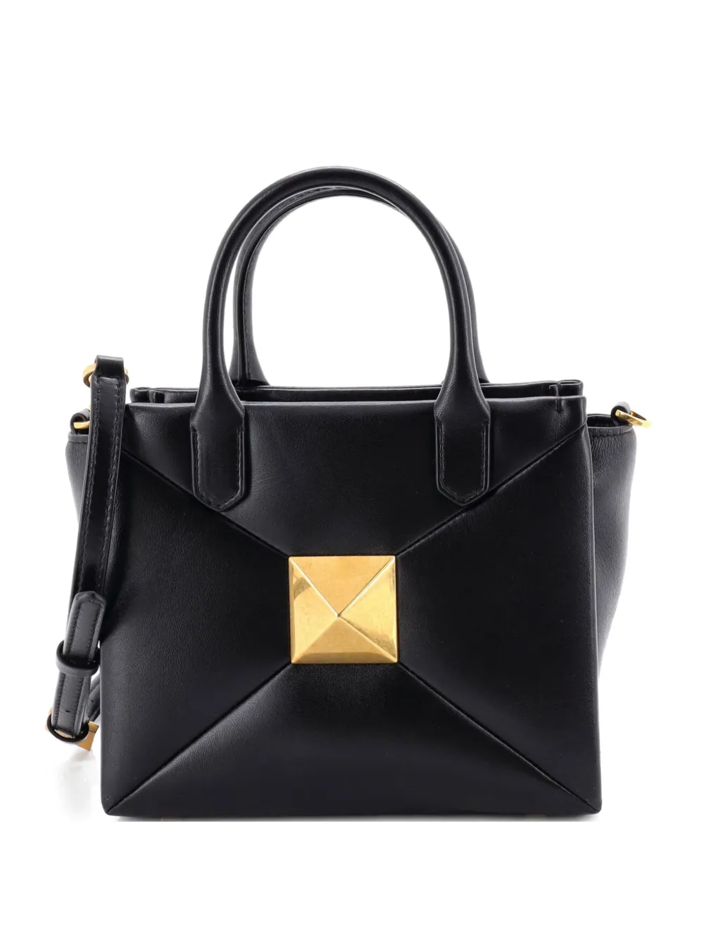 Valentino Garavani Pre-Owned Borsa a tracolla One Stud piccola in pelle con manico - Nero