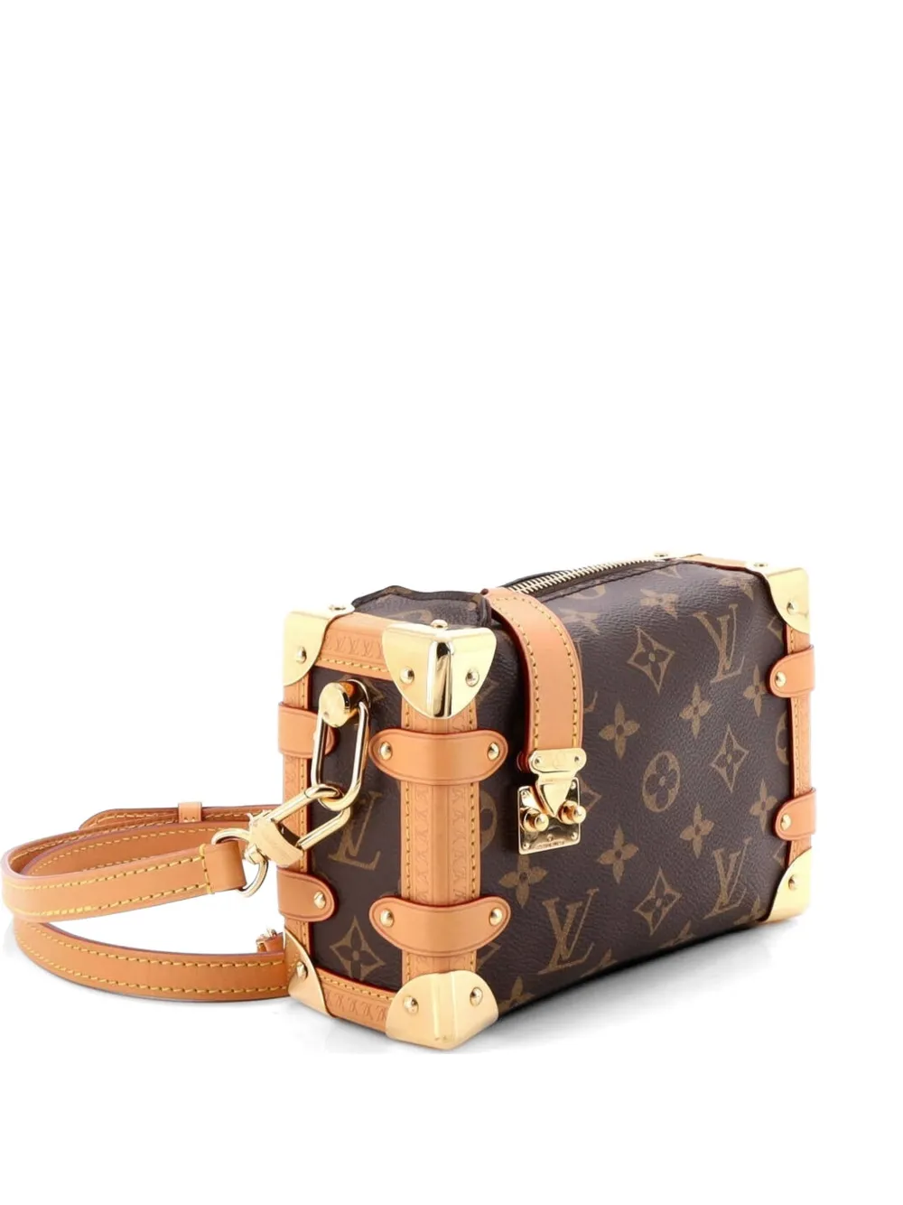Louis Vuitton Pre-Owned Borsa a spalla Side Trunk PM in tela con monogramma - Marrone
