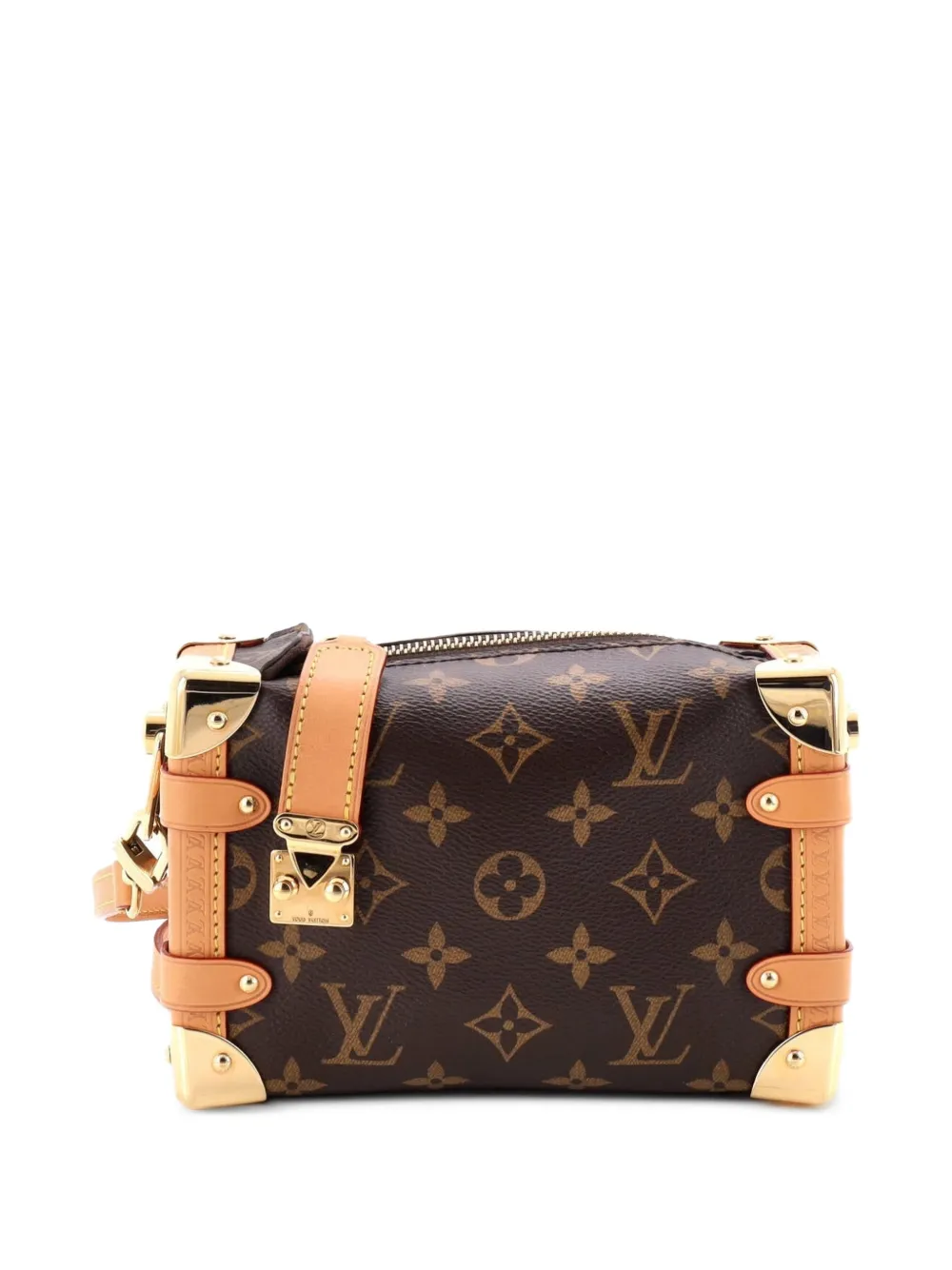 Louis Vuitton Pre-Owned Side Trunk Handbag Monogram Canvas PM shoulder bag - Braun