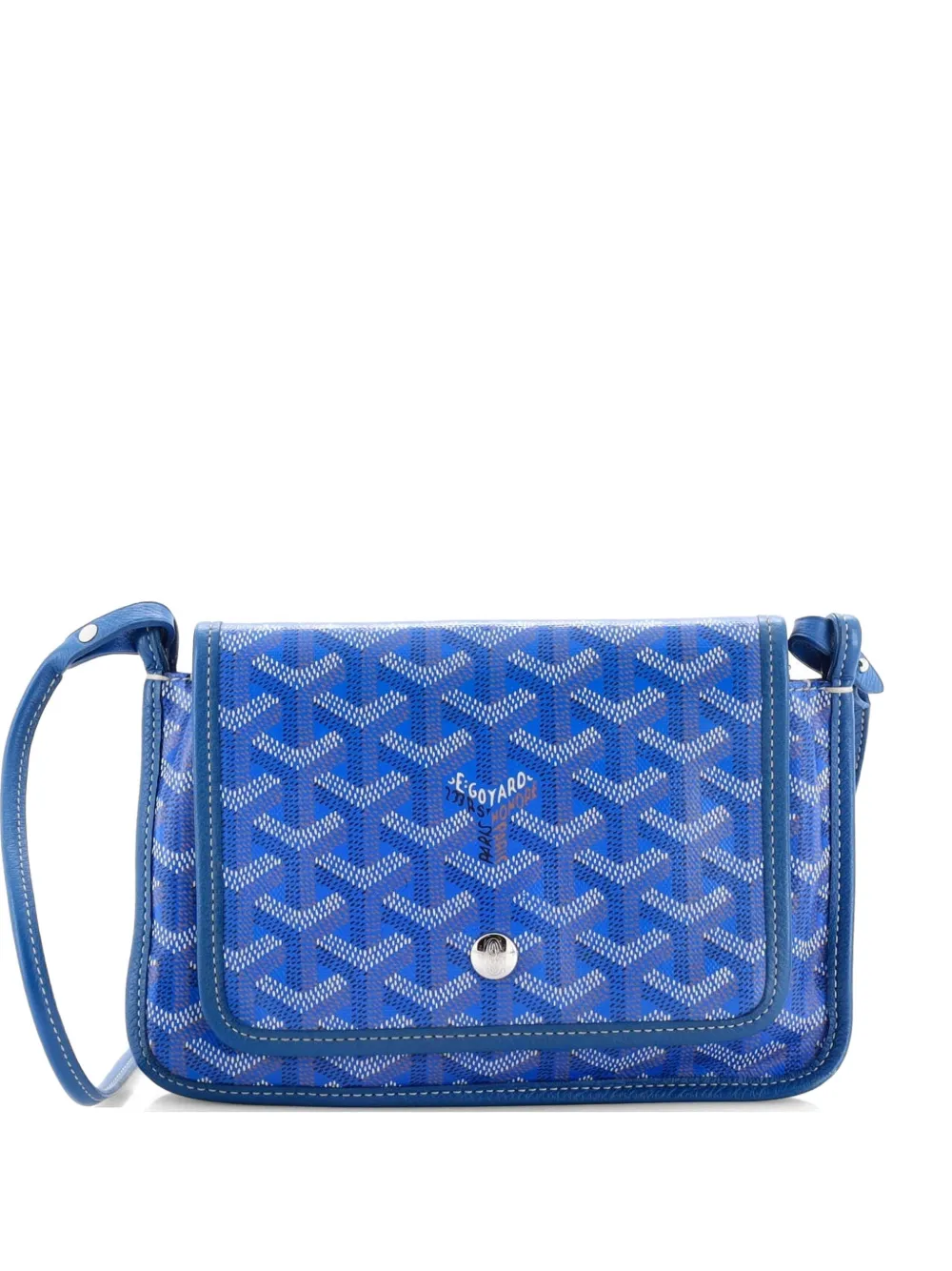 Goyard Pre-Owned Clutch Plumet in tela cerata - Blu