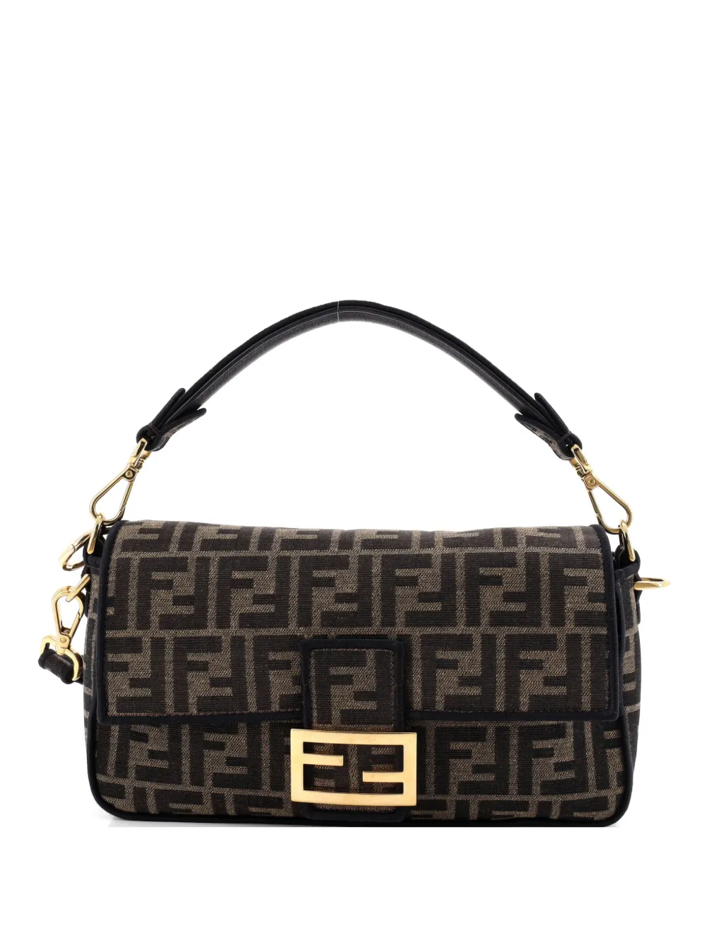 Fendi Pre-Owned Baguette NM Bag Zucca Canvas Medium shoulder bag - Brown