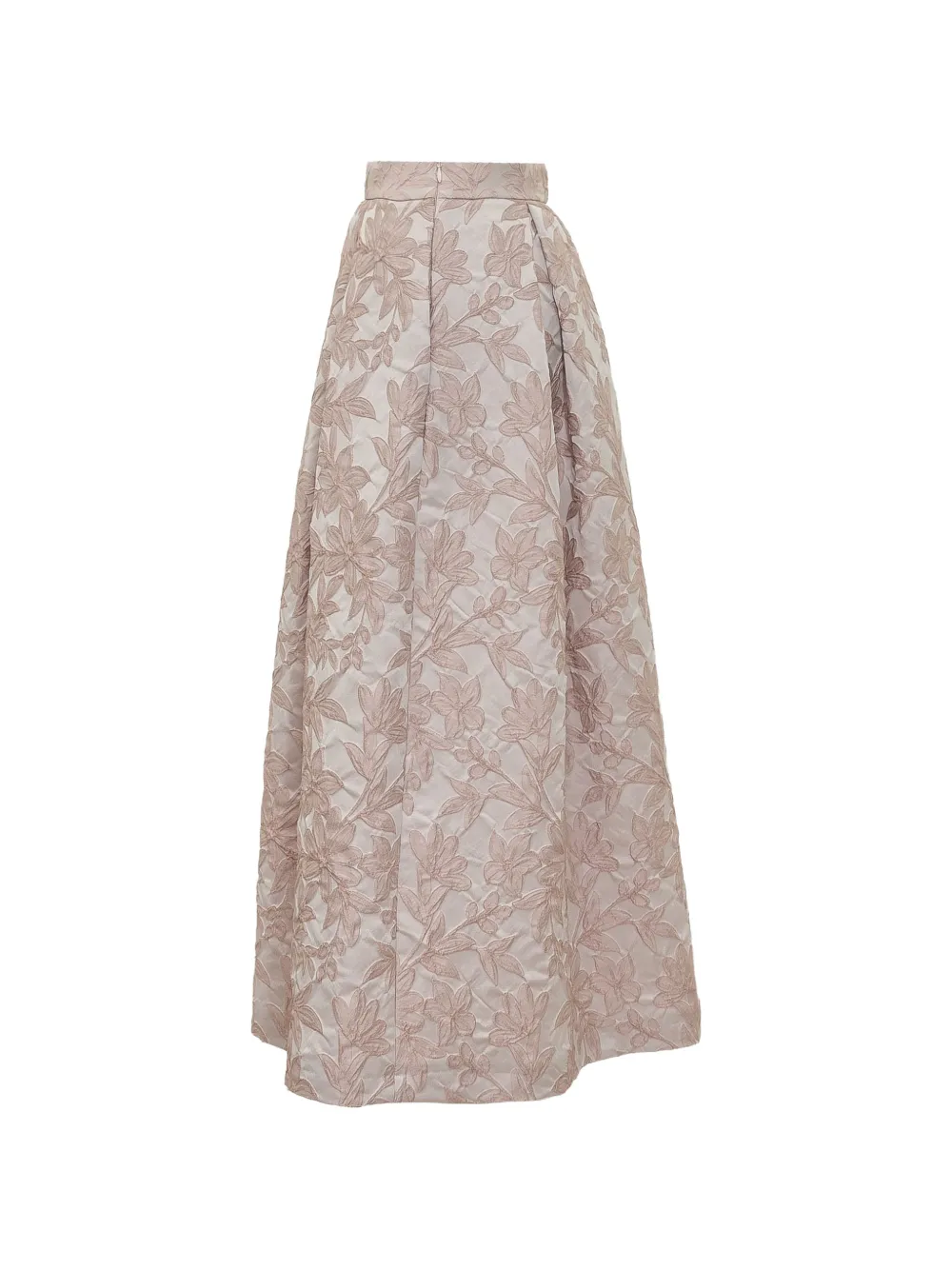 Lunatica Milano floral-jacquard pleated maxi skirt - Rosa