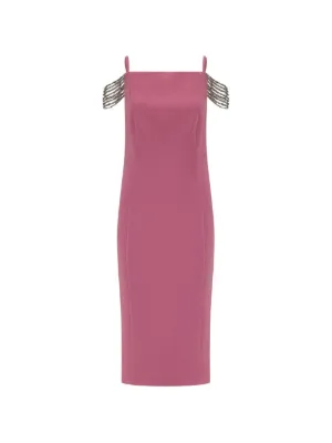 light pink cold shoulder dress Simple Pink A line Floor Length Cold Shoulders Long Prom Dress with Slit Simidress