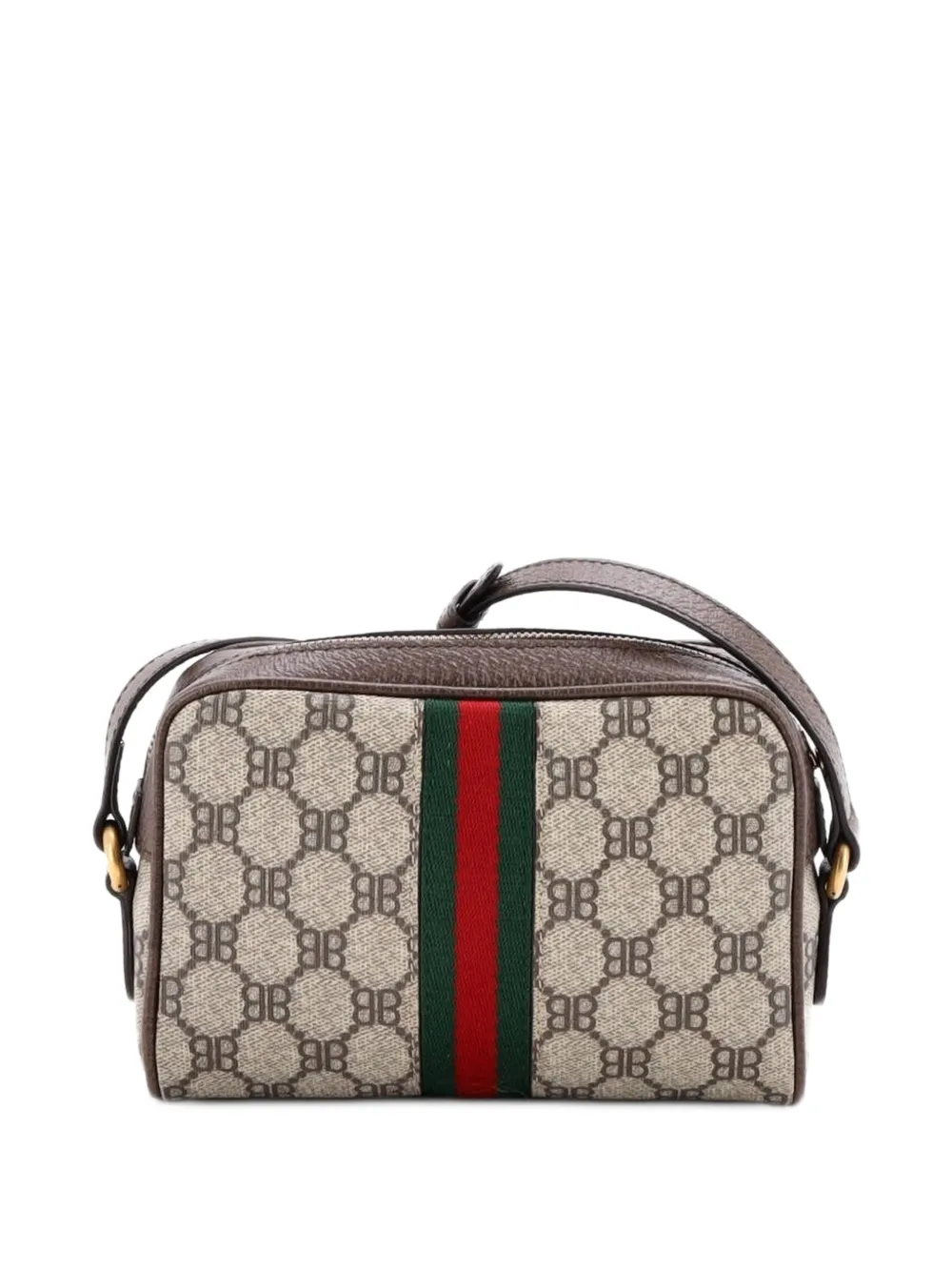  Balenciaga Pre-owned Bandolera Cámara The Hacker Project Bb Mini De Lona Revestida De Balenciaga Pre-owned X Gucci - Marrón 