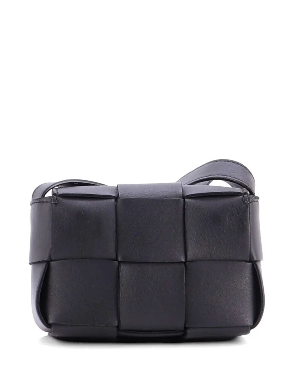 Bottega Veneta Pre-Owned Borsa a tracolla Candy Cassette in pelle con motivo Maxi Intrecciato - Nero