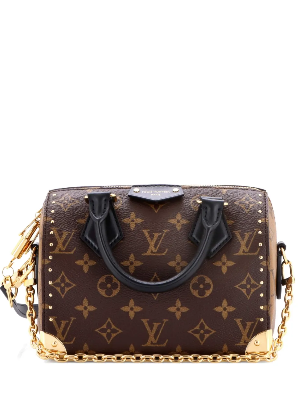 Louis Vuitton Pre-Owned Speedy Trunk Reverse Monogram Satchel-Tasche aus Canvas 20cm - Braun