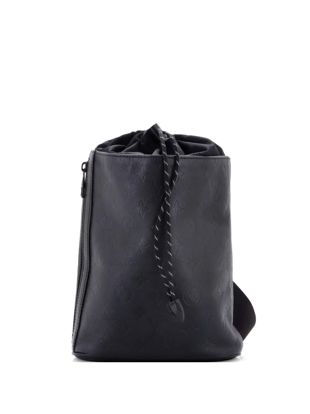 Louis Vuitton Pre-Owned Zaino Chalk Sling Bag in pelle con monogramma Shadow - Nero