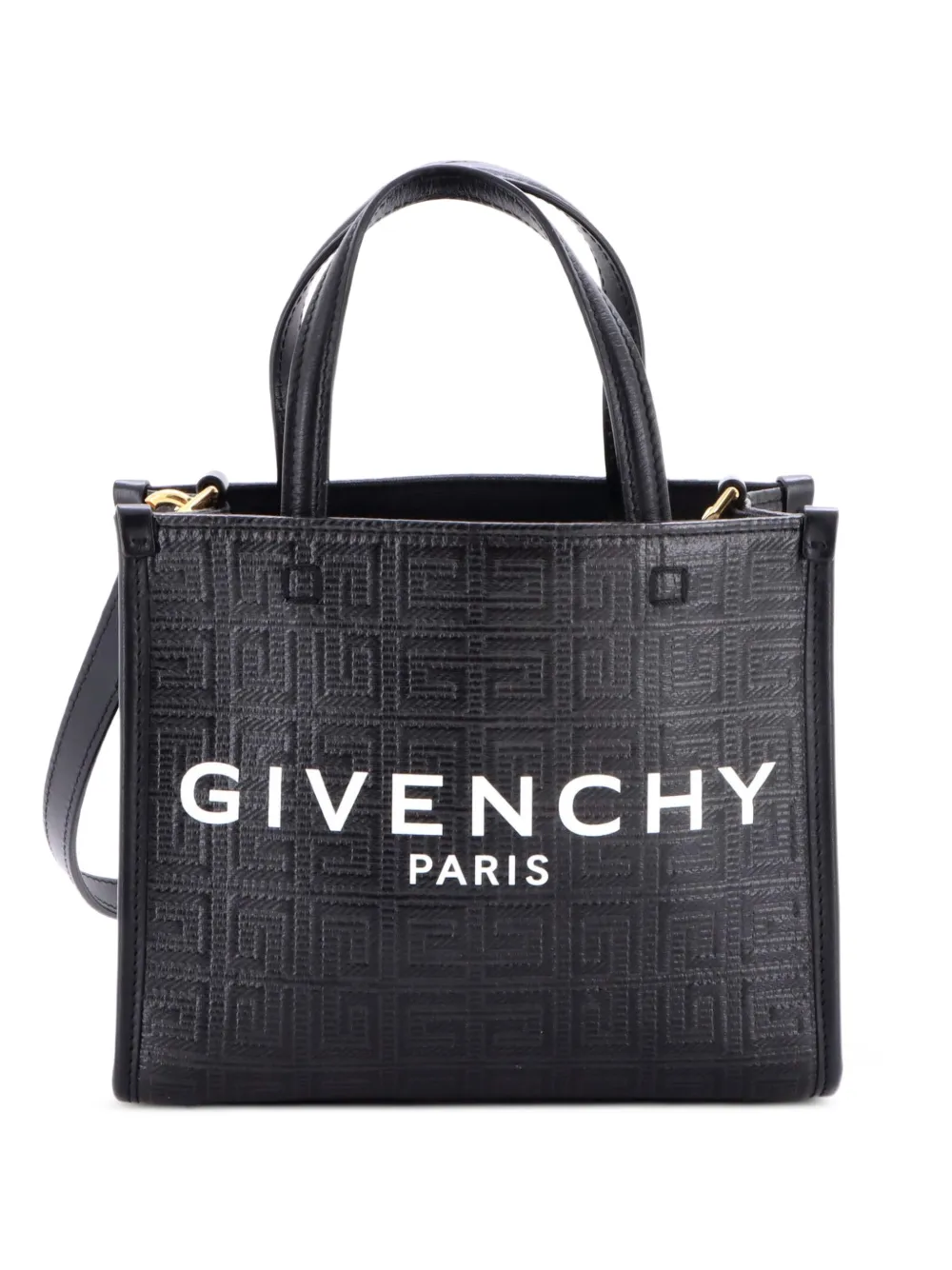 Givenchy Pre-Owned Borsa tote G- 4G mini in tela cerata goffrata - Nero