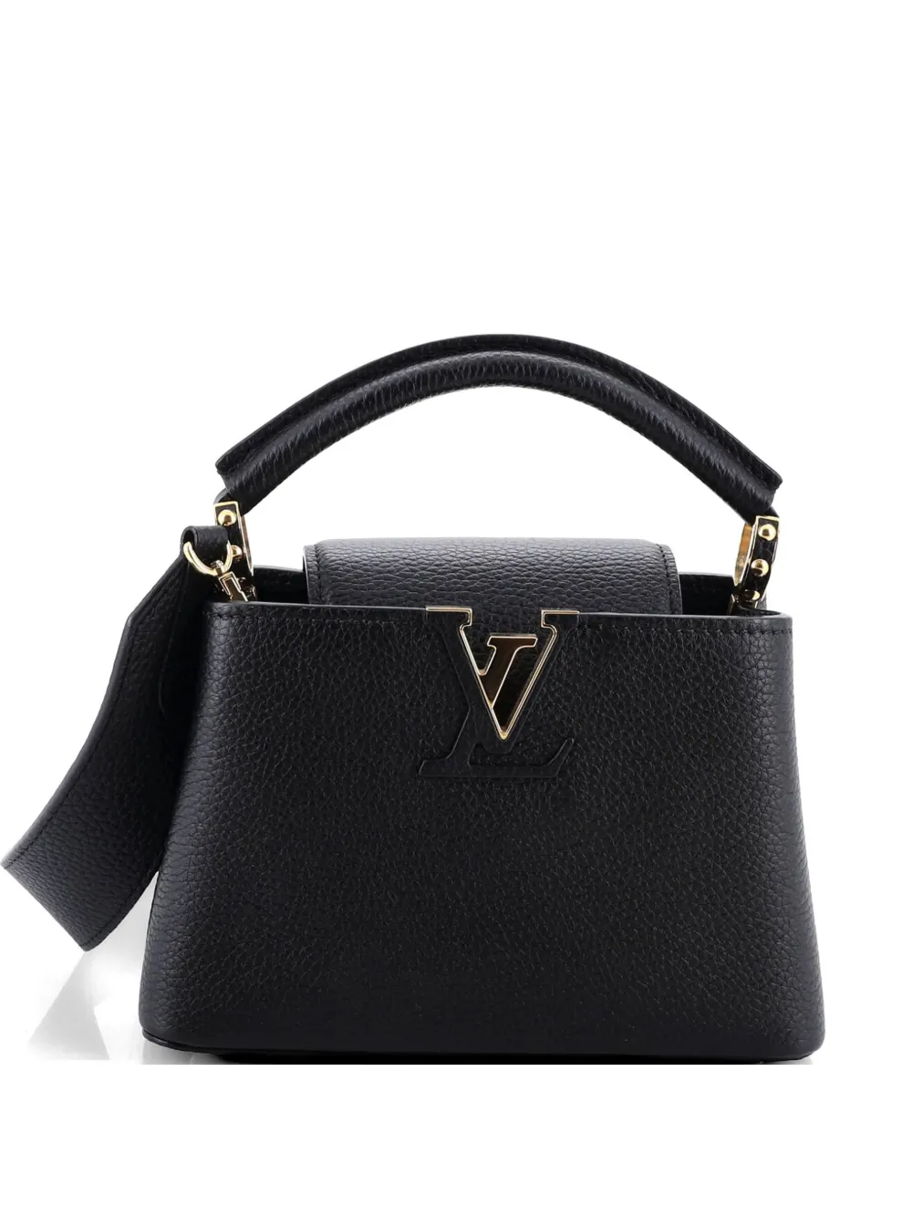Louis Vuitton Pre-Owned Borsa a tracolla Capucines mini in pelle - Nero