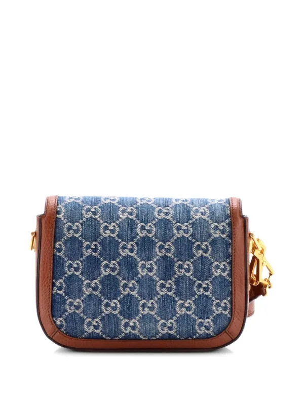 Gucci Pre-Owned ホースビット 1955 GG デニム ミニ ショルダーバッグ 