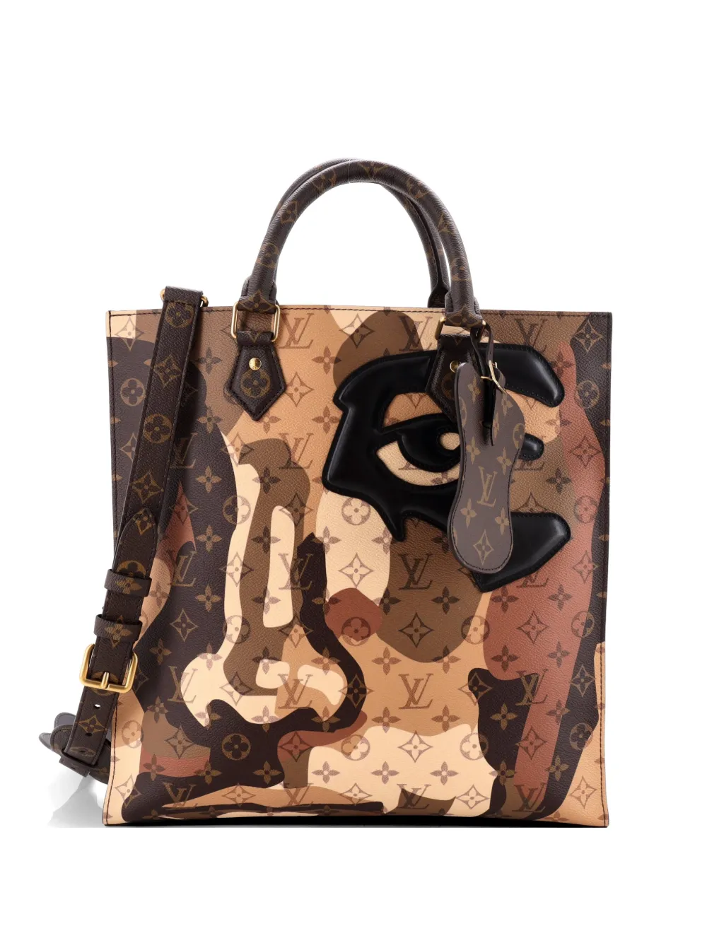 Louis Vuitton Pre-Owned x Kid Super Sac Plat NV Limited Edition Patchwork-Tote Bag mit Camouflage-Monogramm - Braun