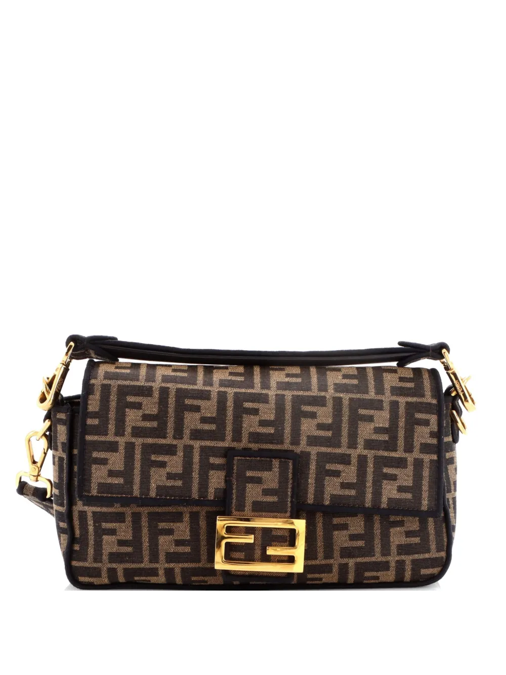 Fendi Pre-Owned Borsa a spalla Baguette NM media in tela con motivo Zucca - Marrone