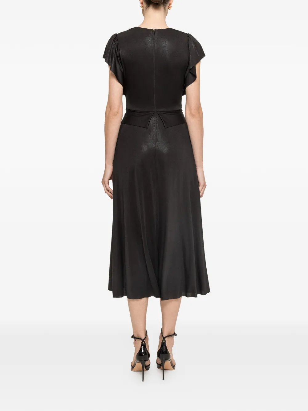 NISSA Midi-jurk met glanzend-effect Zwart