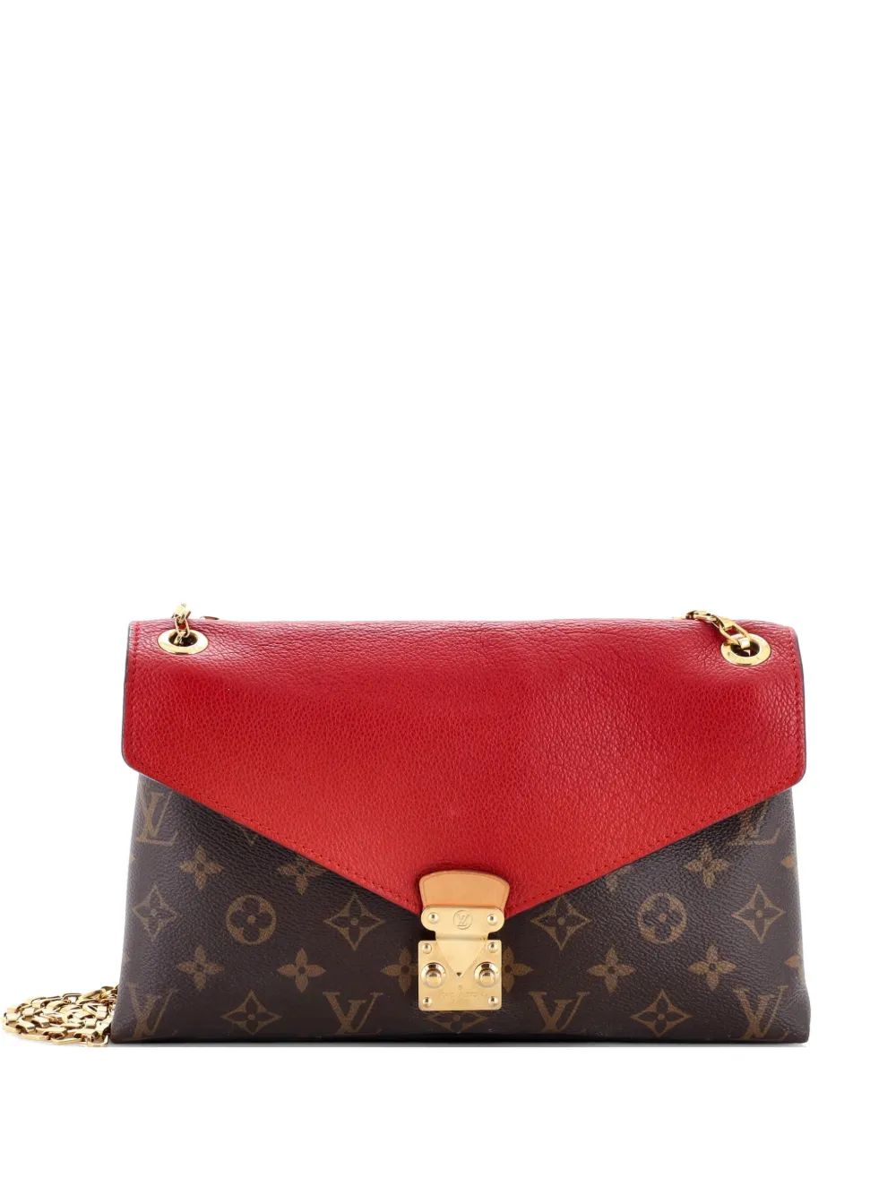 Louis Vuitton Pre-Owned Borsa a spalla Pallas Chain Monogram in tela e pelle di vitello - Marrone
