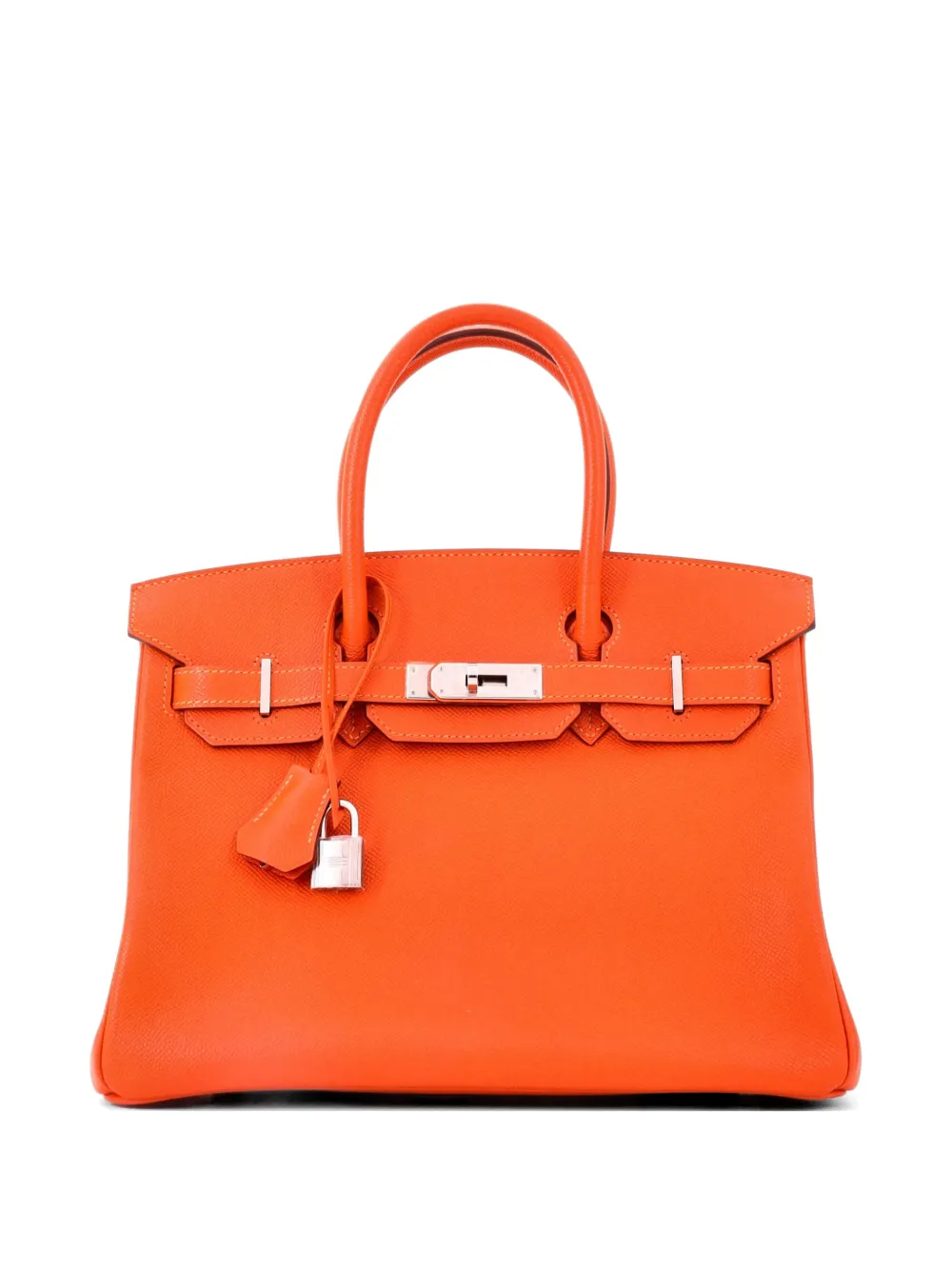 Hermès Pre-Owned Birkin Handbag Orange Epsom with Palladium Hardware 30 tote bag