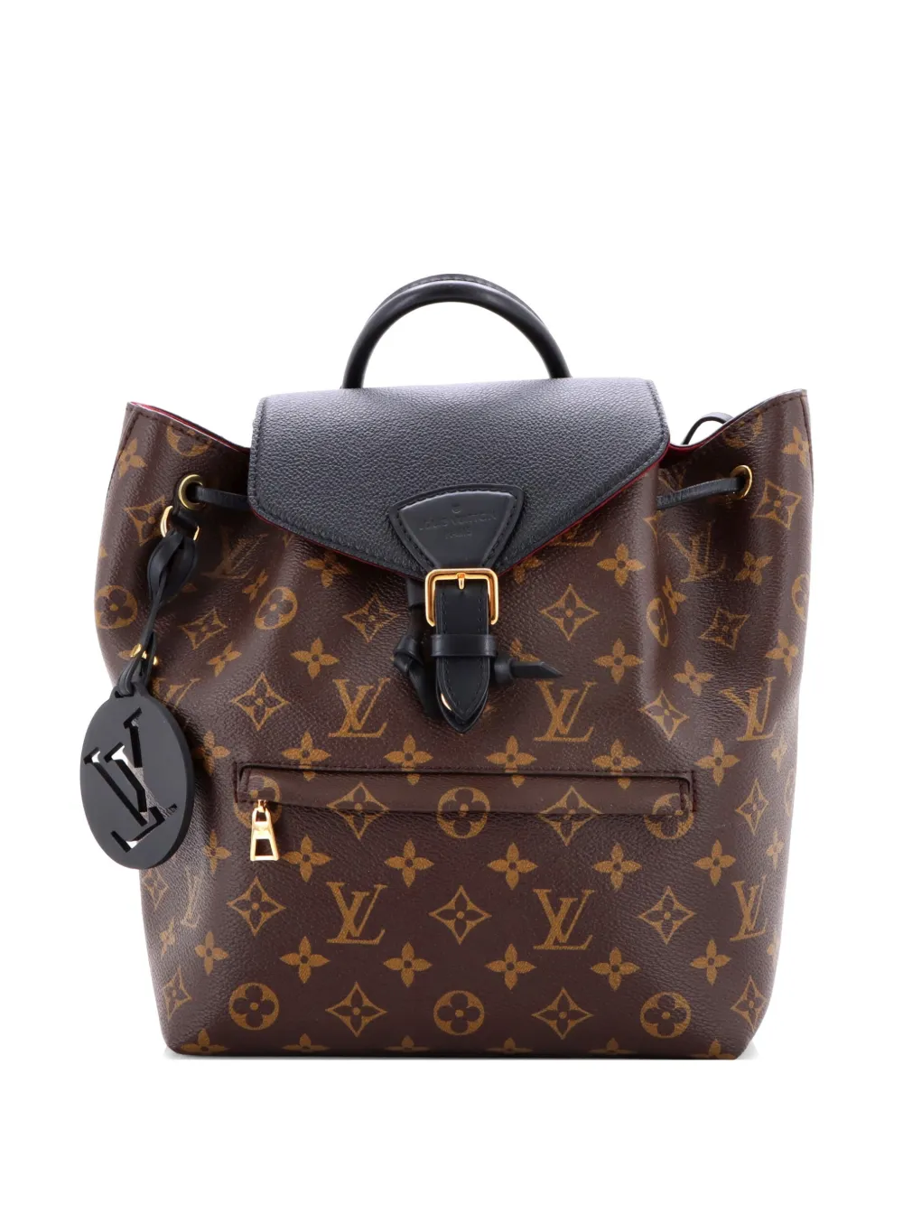 Louis Vuitton Pre-Owned Zaino Montsouris NM PM in pelle e tela con monogramma - Nero