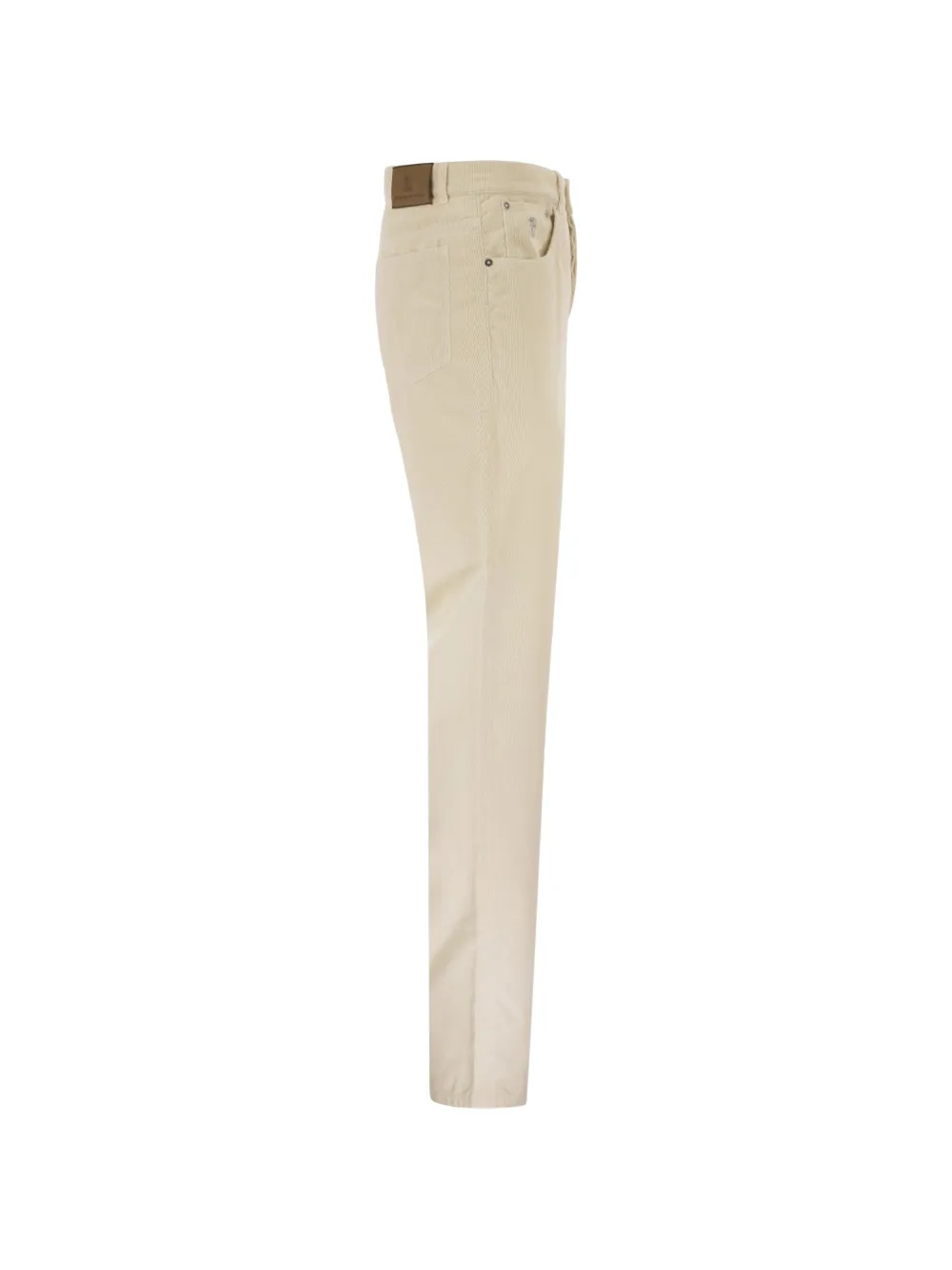 Brunello Cucinelli Ribfluwelen broek met vijf zakken Beige
