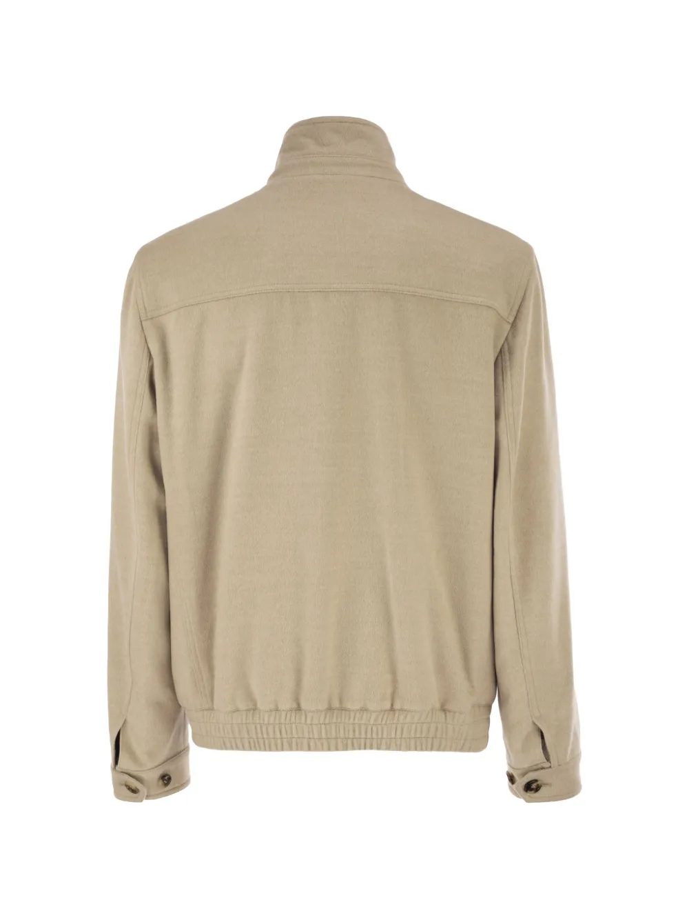 Brunello Cucinelli Jack met opstaande kraag en rits Beige