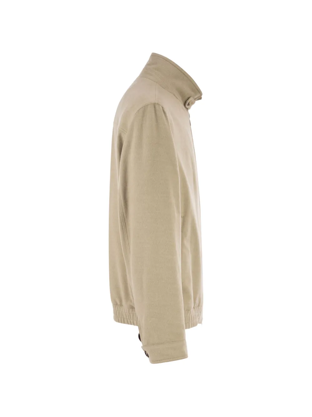 Brunello Cucinelli Jack met opstaande kraag en rits Beige