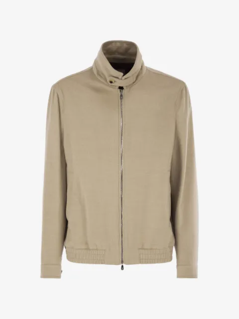Brunello Cucinelli stand-collar zipped jacket