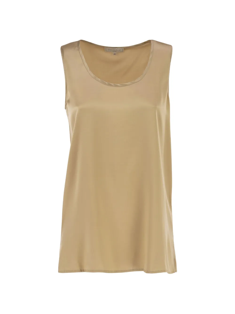 Antonelli sleeveless satin-finish top - Toni neutri