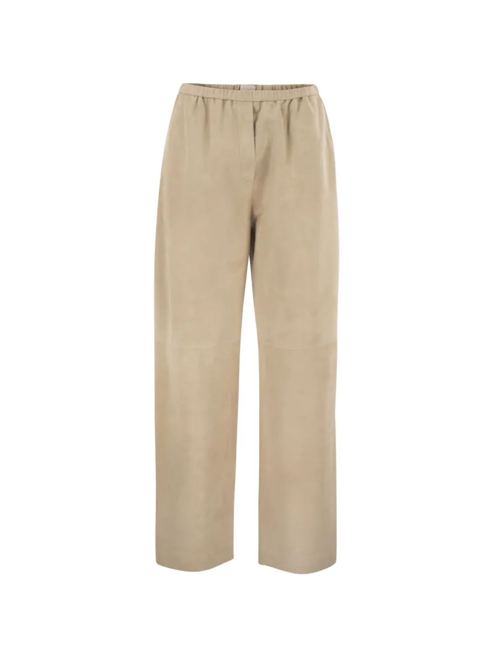Antonelli elasticated-waist suede trousers - Nude