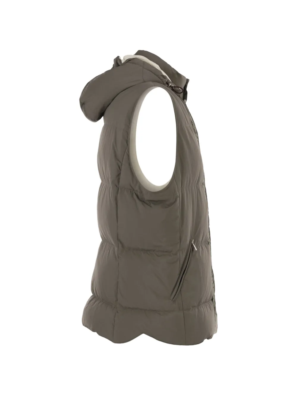 Brunello Cucinelli Bodywarmer met capuchon Bruin