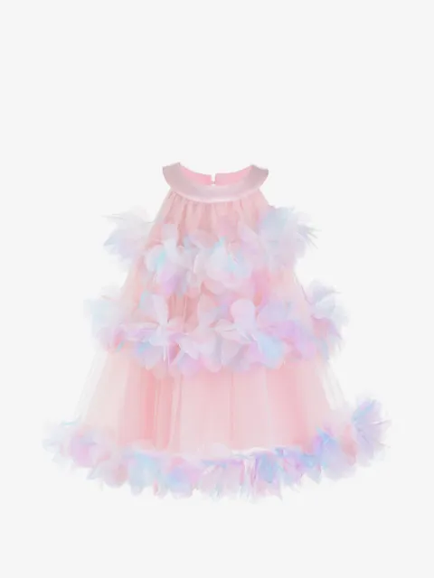 Mimi Tutu floral-applique tiered dress