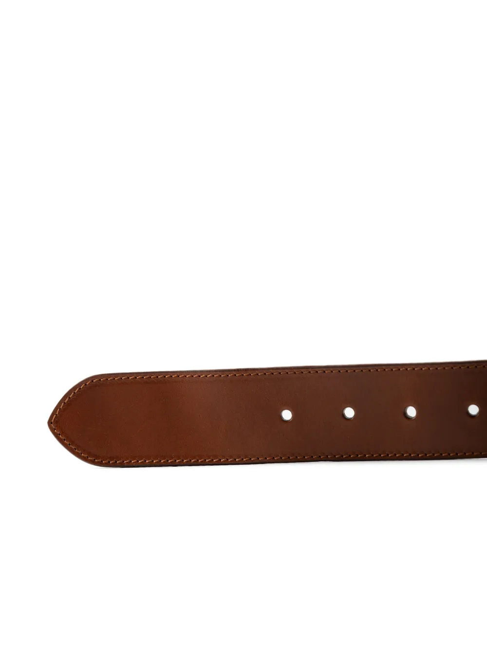  Twp Oval-buckle Leather Belt - Marrón 