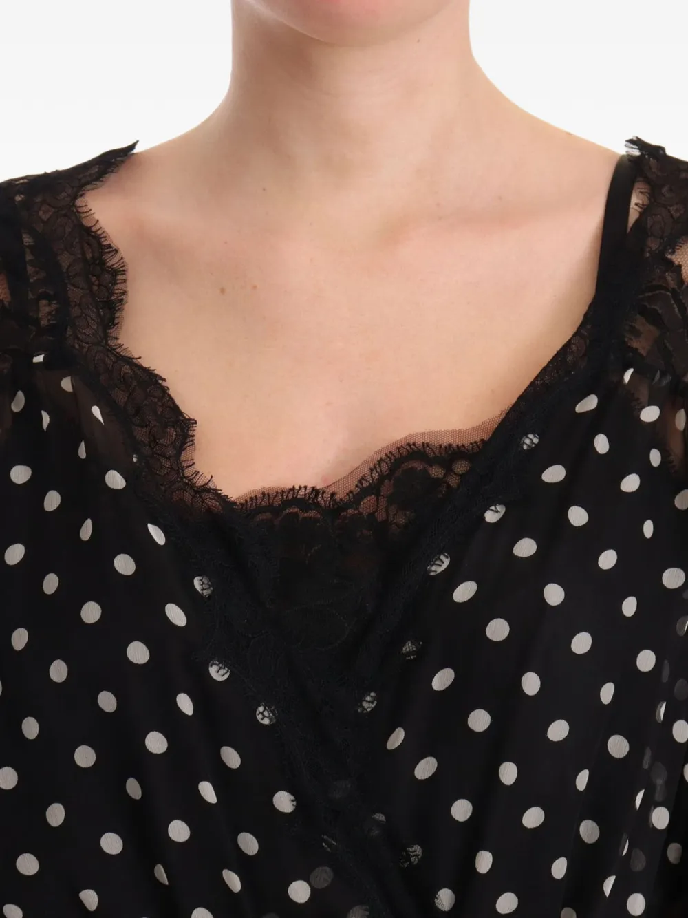 Dolce & Gabbana Maxi-jurk met kanten vlakken en bloemenprint Zwart