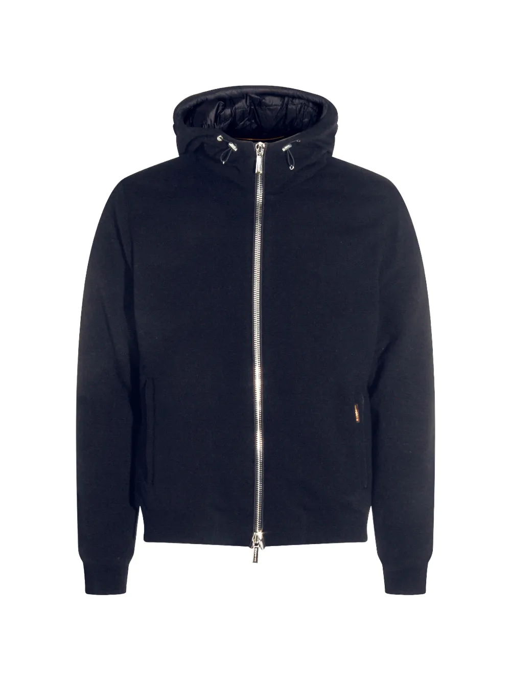 Moorer hooded wool-blend jacket - Blu