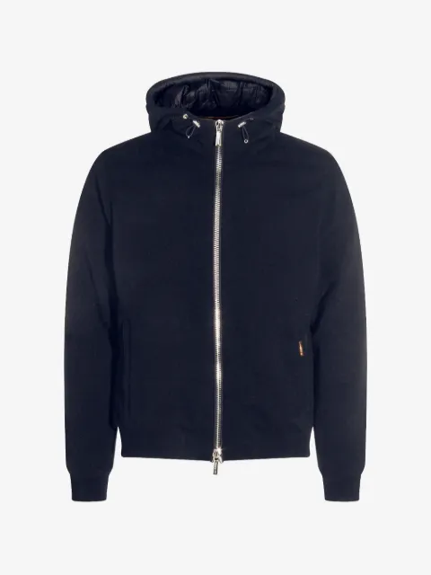 Moorer hooded wool-blend jacket