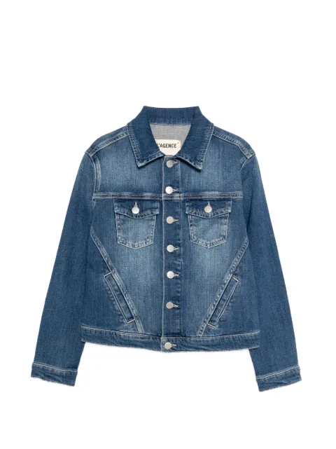 L'Agence faded-effect denim jacket
