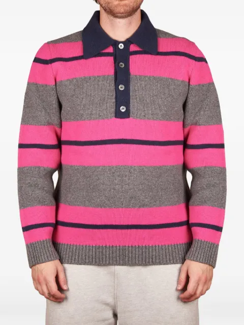 AMARÁNTO striped polo-collar sweater
