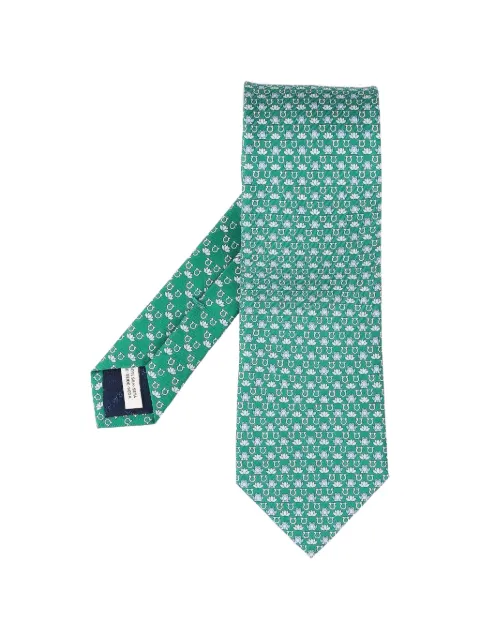 Ferragamo Frog print silk tie