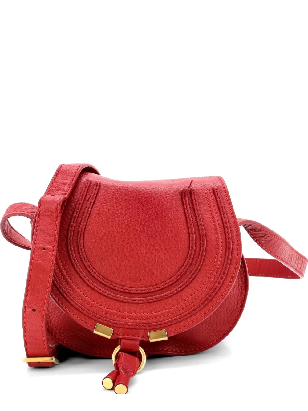 Chloé Pre-Owned Borsa a tracolla Marcie mini in pelle - Rosso
