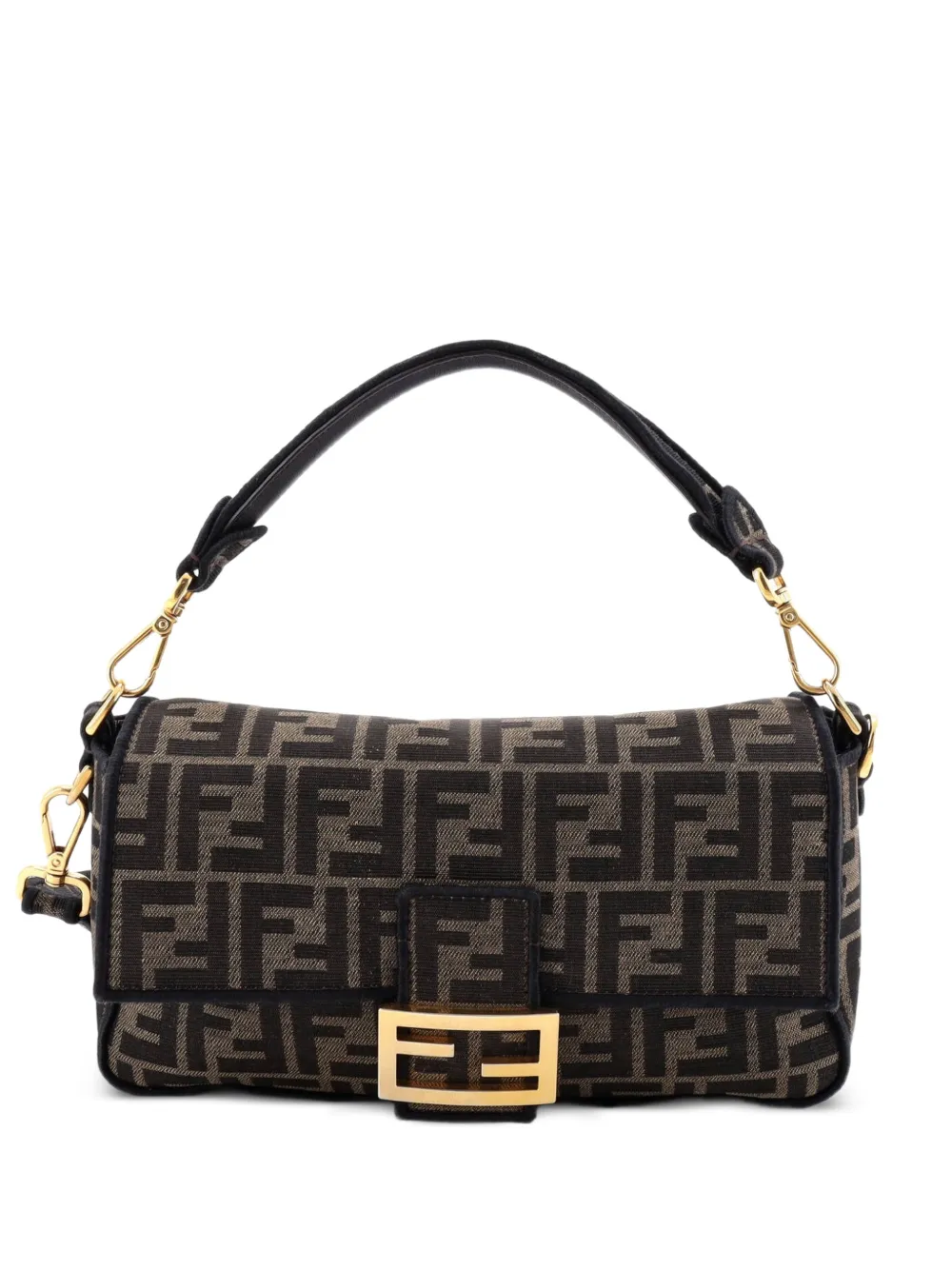 Fendi Pre-Owned Baguette NM Bag Zucca Canvas Medium shoulder bag - Brown