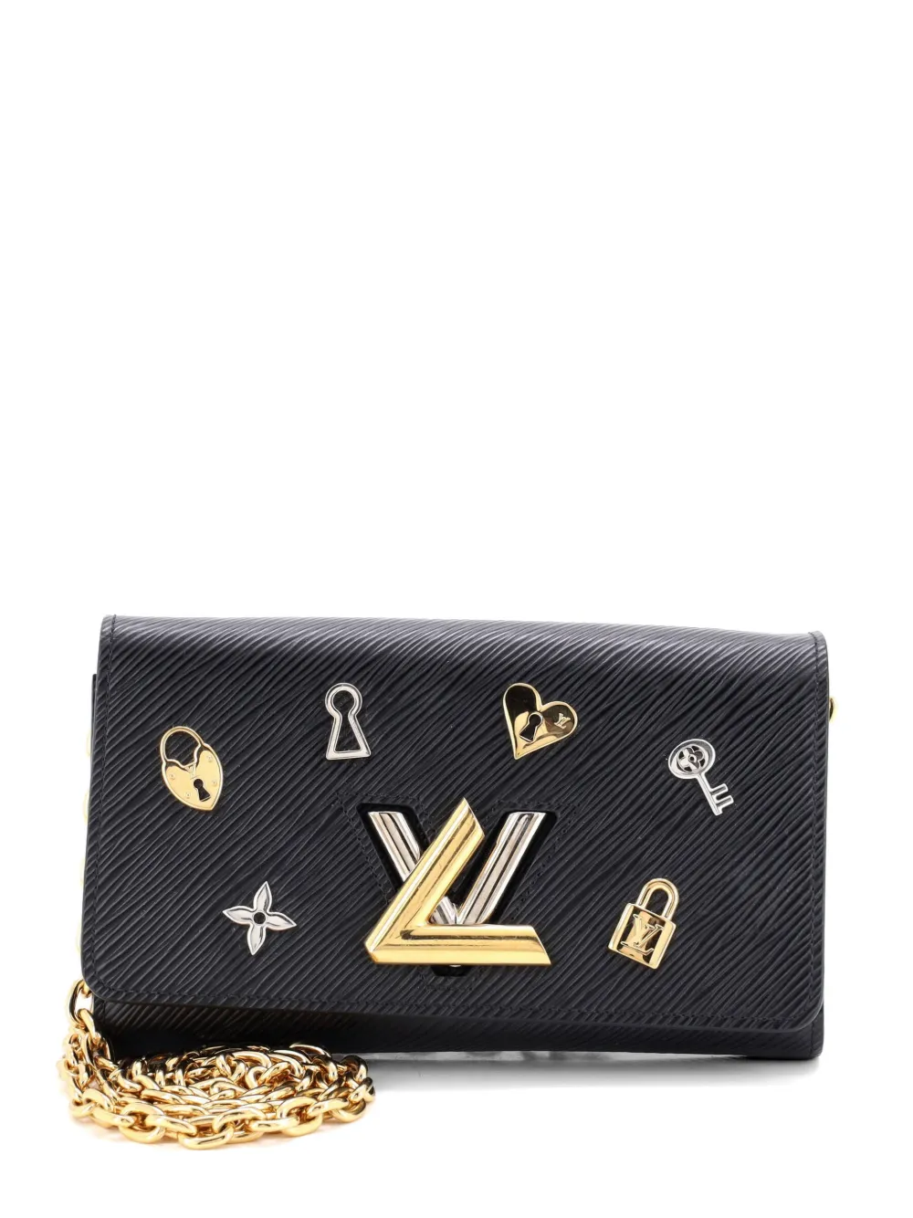 Louis Vuitton Pre-Owned Twist Chain Wallet Love Lock Epi Leather crossbody bag - Nero