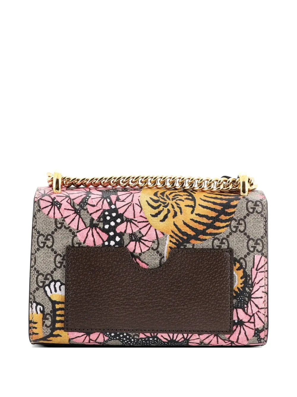 Gucci Pre-Owned Borsa a spalla Padlock piccola in tela cerata GG con stampa - Marrone