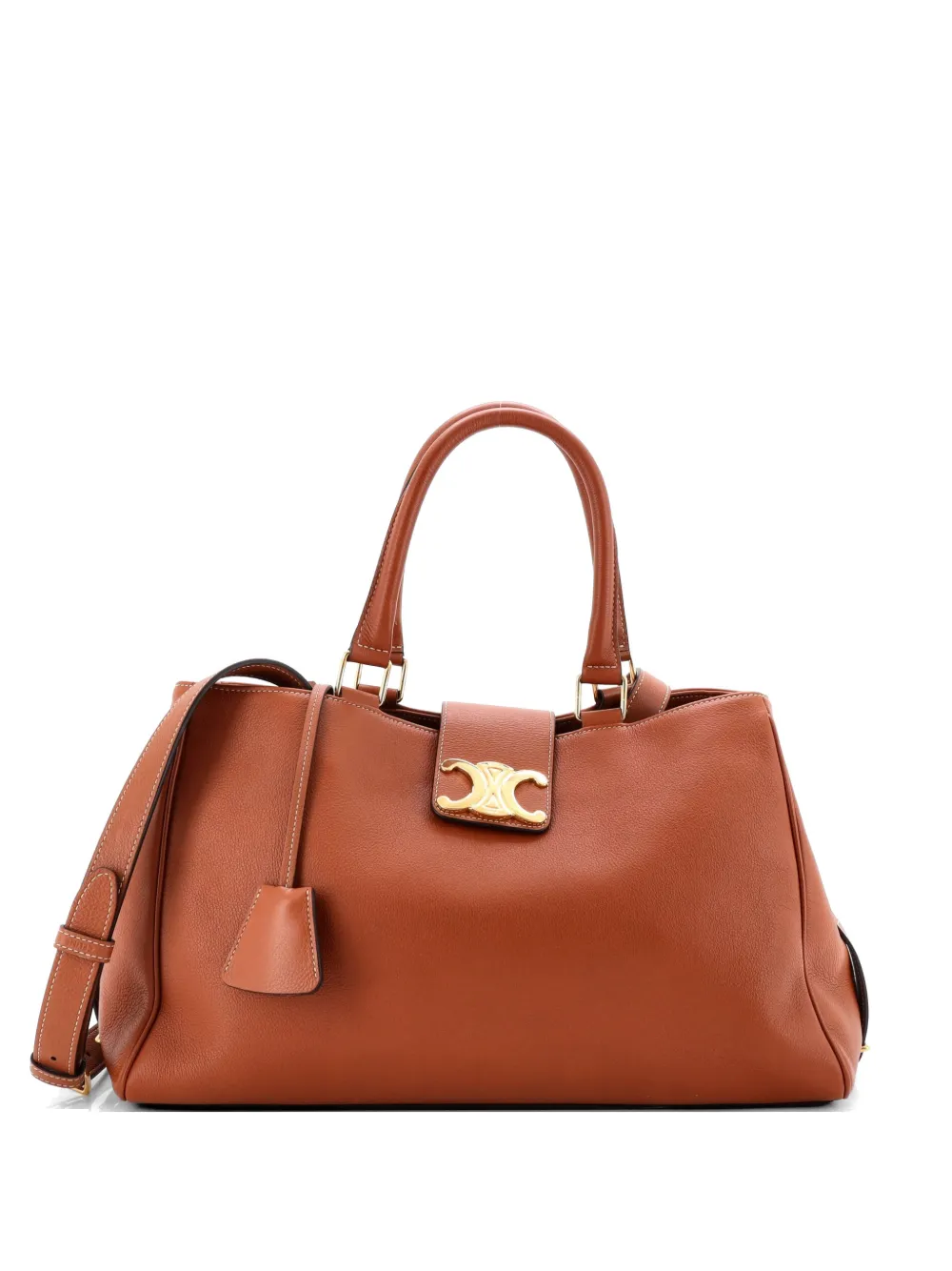 Celine Pre-Owned Appoline Handbag Calfskin Medium satchel - Brown