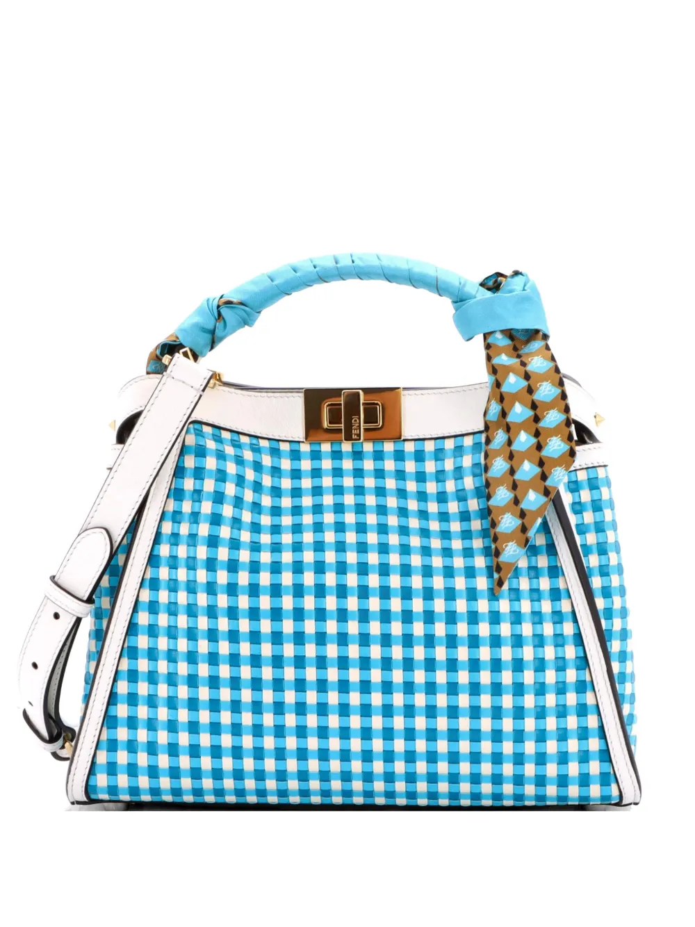 Fendi Pre-Owned Borsa a tracolla Peekaboo Essentially in pelle - Blu