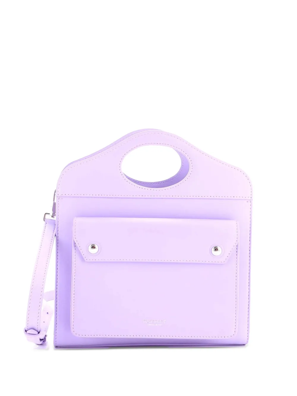 Burberry Pre-Owned Logo Pocket Leather Mini tote bag - Purple