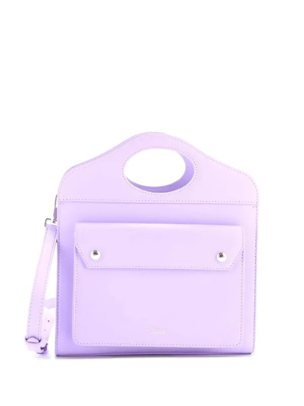 Burberry Pre-Owned ロゴ ポケット ミニ レザートートバッグ 