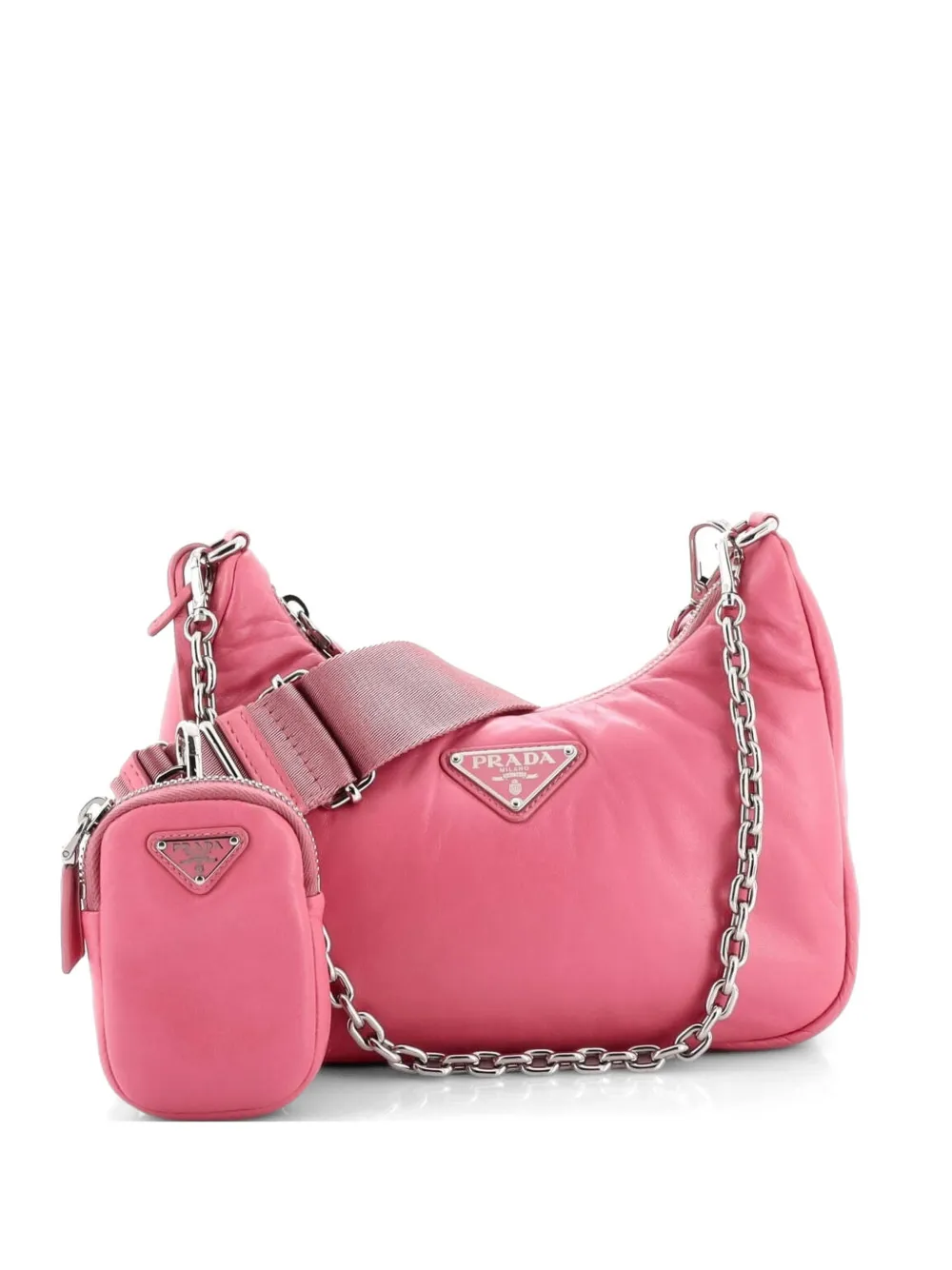 Prada Pre-Owned Borsa a spalla Re-Edition 2005 piccola in nappa - Rosa