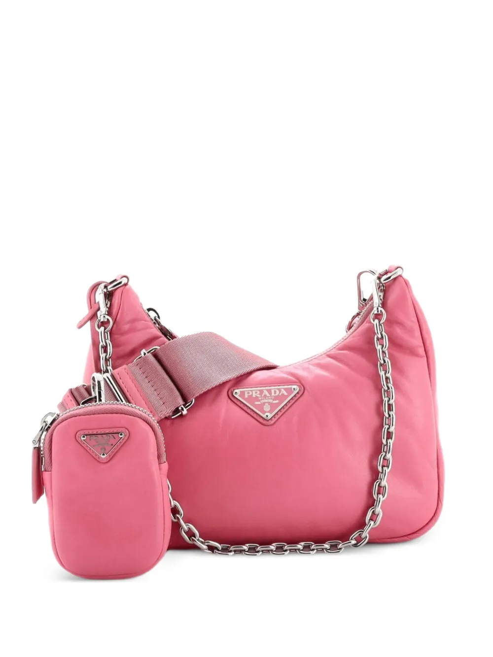 Prada Pre-Owned Borsa a spalla Re-Edition 2005 piccola in nappa - Rosa