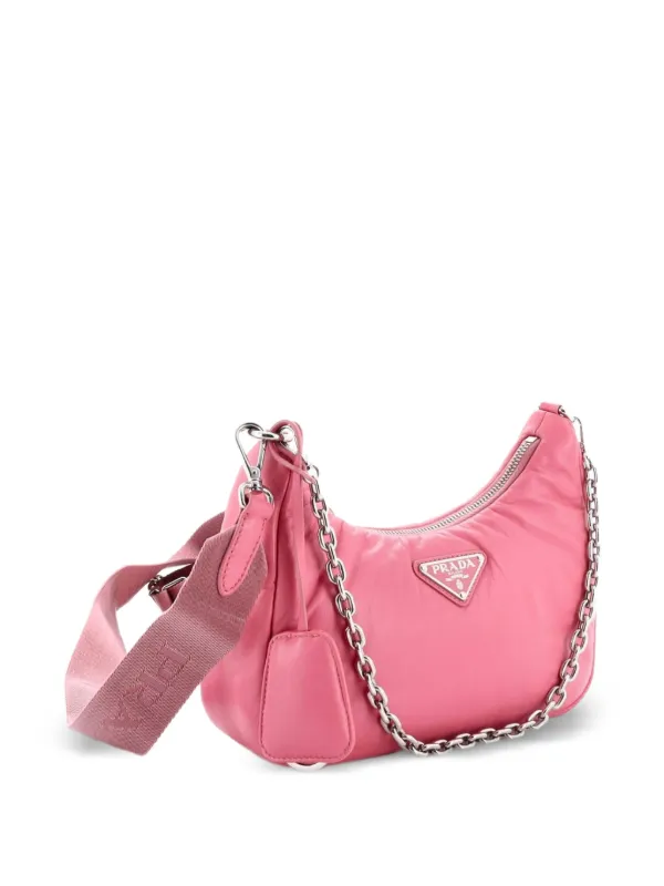 PRADA レザー 2WAY ショルダーバッグ ピンク Prada Pre-Owned リエディション 2005 ナッパレザー スモール
