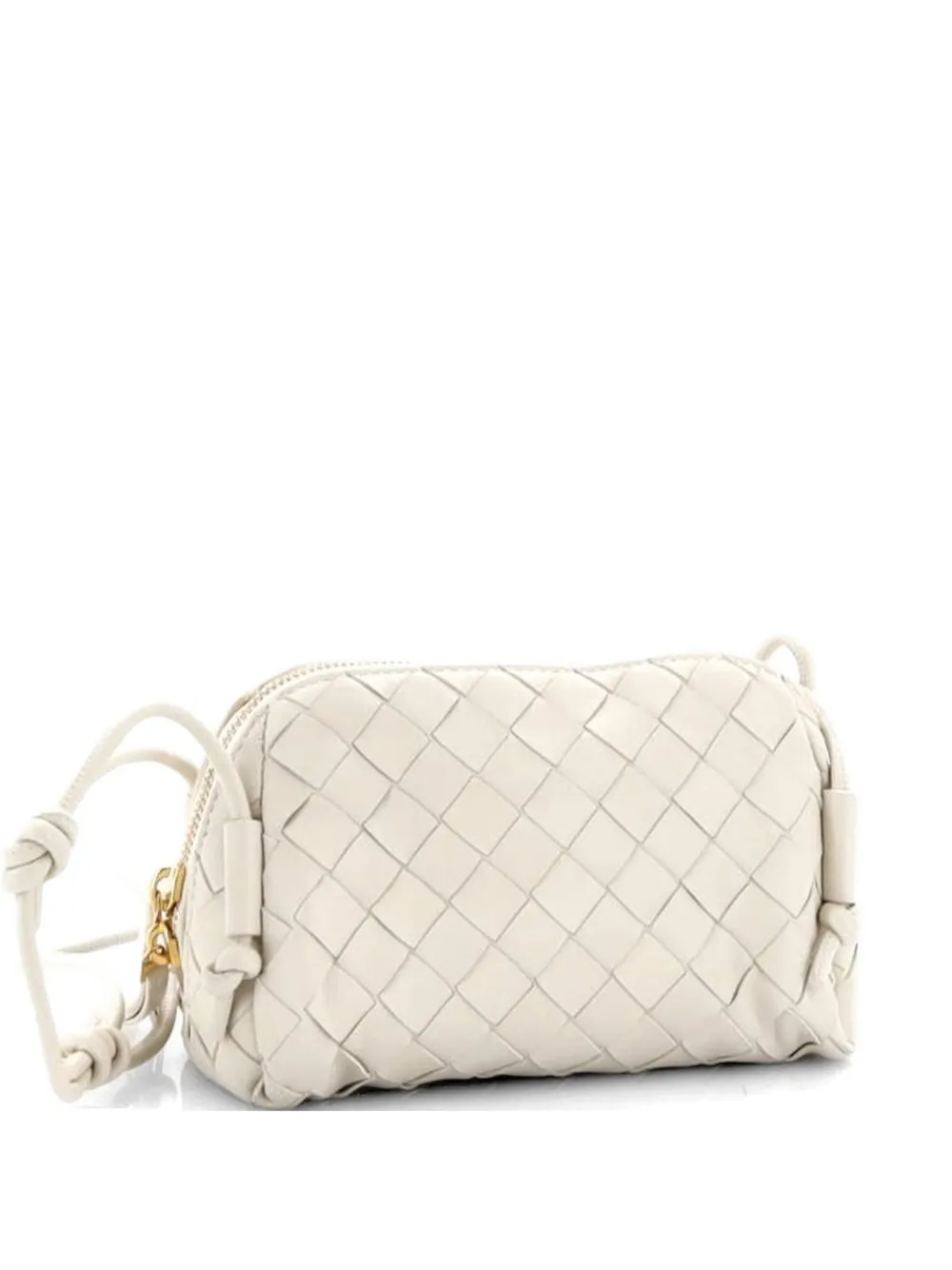 Bottega Veneta Pre-Owned Concert Pouch Intrecciato Nappa Mini crossbody bag - White