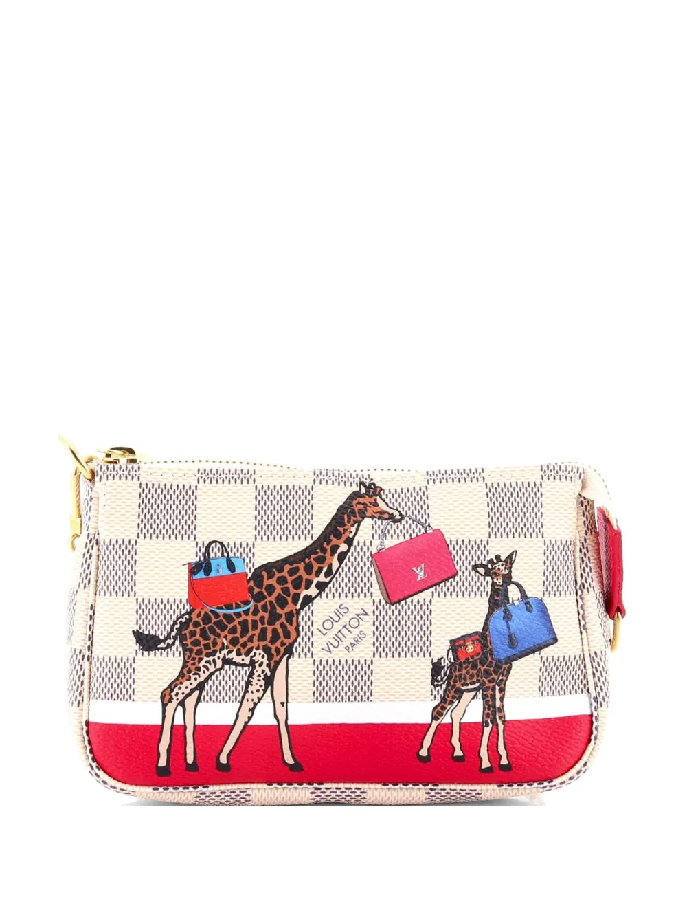 Louis Vuitton Pre-Owned Clutch Pochette Accessoires Limited Edition Damier Mini - Bianco